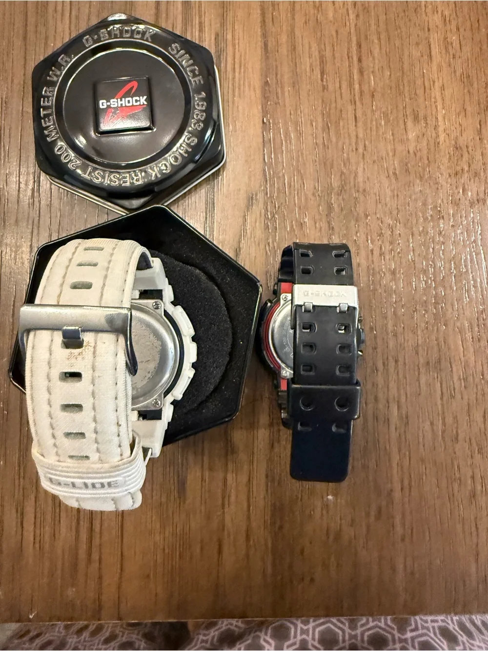 Casio G-SHOCK White Digital Sport Watch with Black Dial Accents